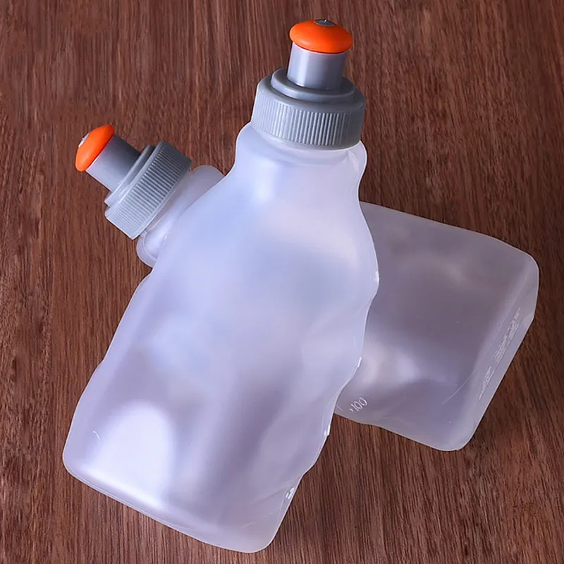 

Fashion Portable Water Bottle Transparent Travel Outdoors Sport Running Cycling Hiking Camping 170ml/250ml Soft Kettle &T8