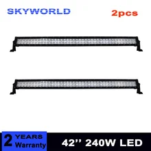 2x 240W Offroad LED Light Bar for 4WD 4x4 Car 4WD Truck Tractor Boat SUV ATV