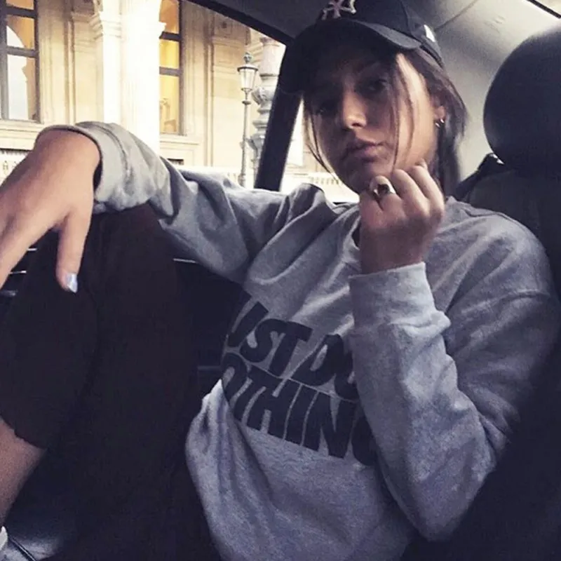 Spring Autumn Women Swearshirts Casual Long Sleeve Letter Hoodies Casual Pullover Sweatshirt Tops P