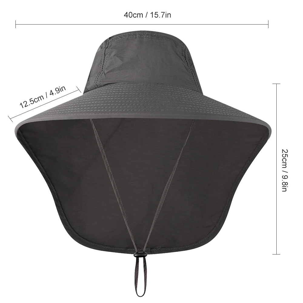 Fishing Sun Hat UV Protection Neck Cover Wide Brim Neck Flap for Travel Camping Hiking Boating sun hats fisherman hat fishing hats