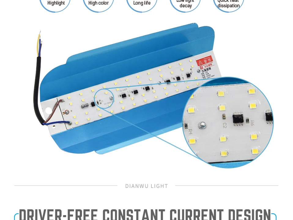 DINGDIAN светодиодный 10 шт. 180-240V Светодиодный прожектор светильник 50 W/100 W лодин Вольфрам лампы завод сад Точечный светильник Водонепроницаемый светодиодный светильник на открытом воздухе