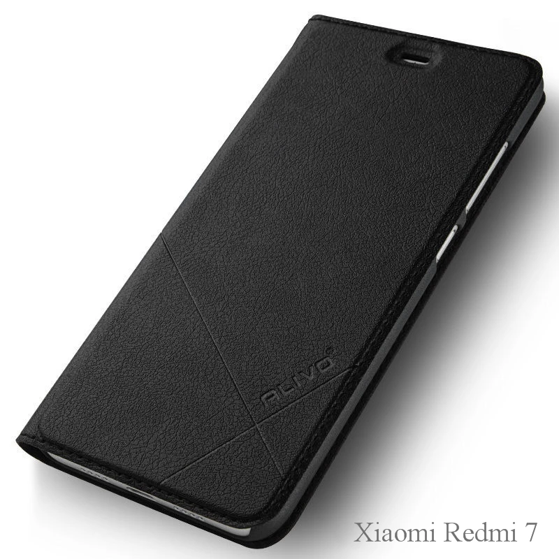 Чехол из искусственной кожи для Xiaomi Redmi 7 деловая серия откидной Чехол-подставка