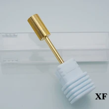 Супер хорошо! Карбида Золотой Покрытие Ногтей Бурильные долото Ротари Burr для электрических Маникюр машины педикюр Напильники маникюрный салон Инструменты