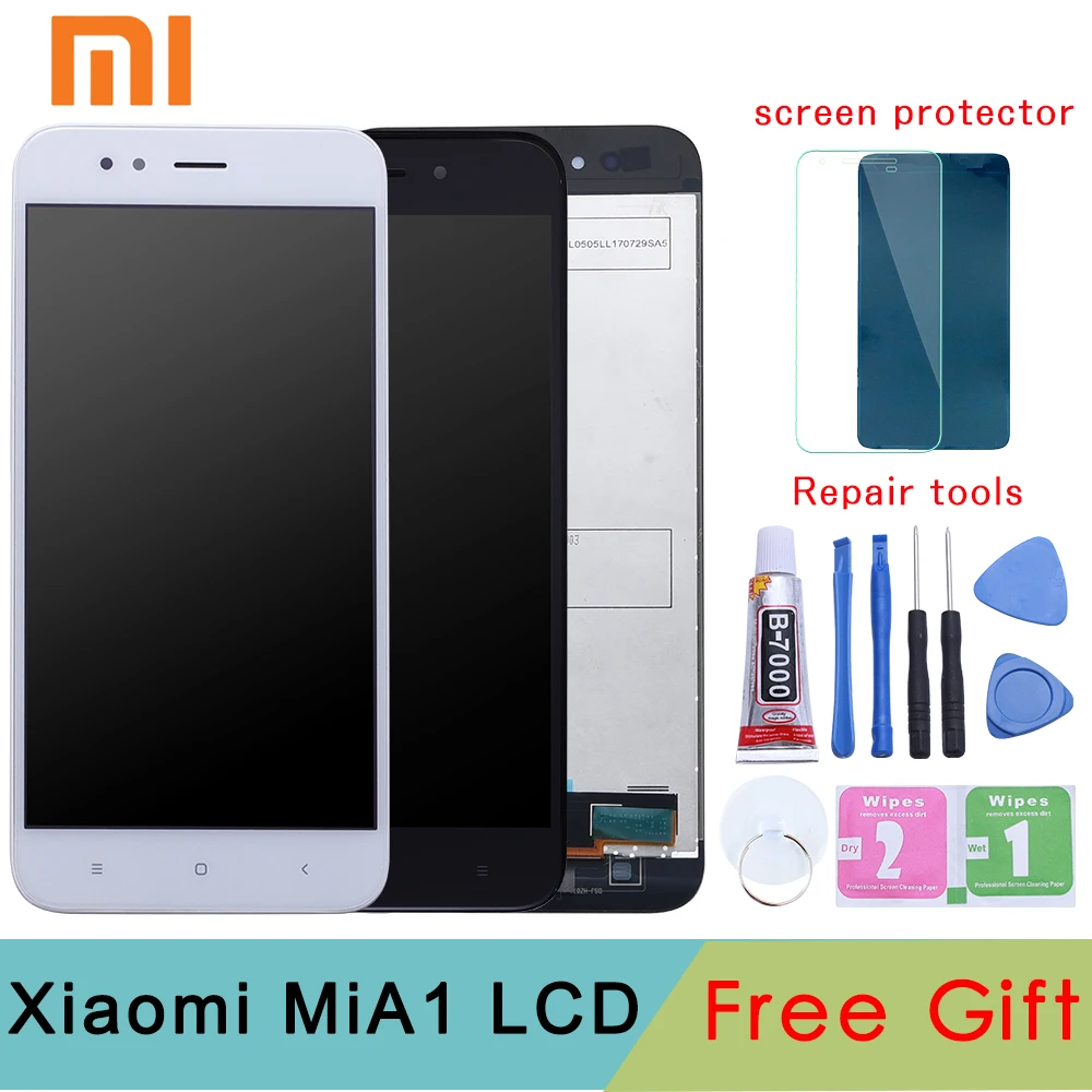 Ceny Xiao mi mi A1 wyświetlacz LCD + ekran dotykowy Xiao mi mi 5X LCD Digitizer Pre mi um zamiennik dla mi 5X mi A1 mi A1 4GB 32GB 64GB 5.5\