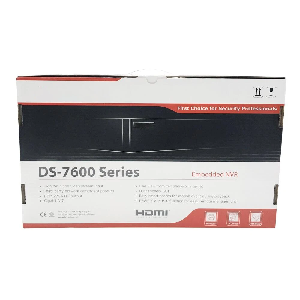  Hikvision 4 Channel CCTV System 4CH NVR POE DS-7604NI-K1/4P 1SATA 4 POE Ports HDMI and VGA Embedded - 32470333292