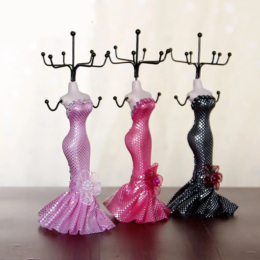 

Iron Mannequin Women Jewelry Display Shelf Earrings Necklace Finger Rings Holder Storage Rack Display dropshipping