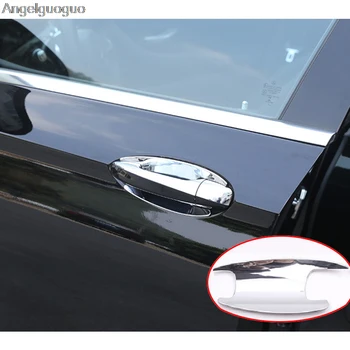 

4pcs ABS Chrome Polish Silver Door Bowl Cover Trim Sticker For Mercedes Benz W213 E Class 16-17 W205 C-class GLC X253 Car