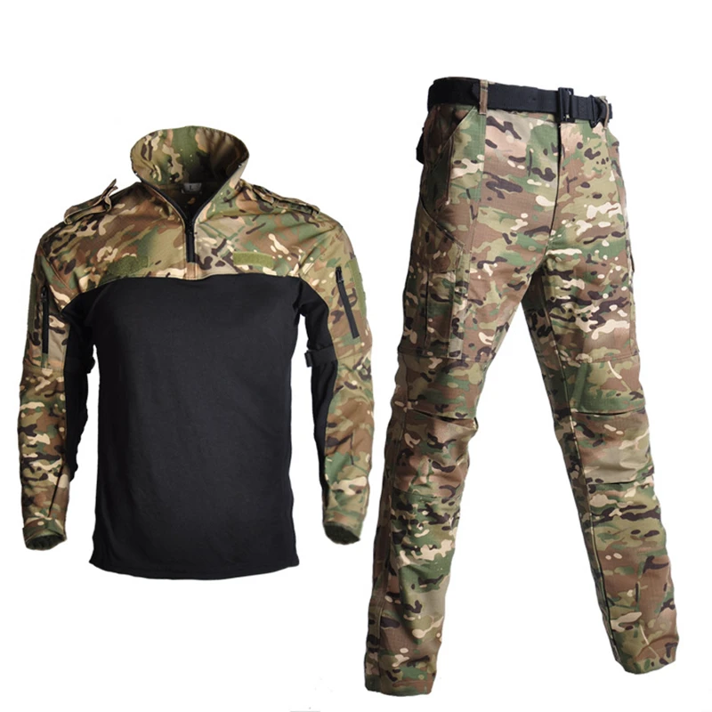 Новые тактические комплекты рубашки+ брюки дышащая армейская Военная Униформа уличная походная Охота ghillie Костюмы страйкбол одежда