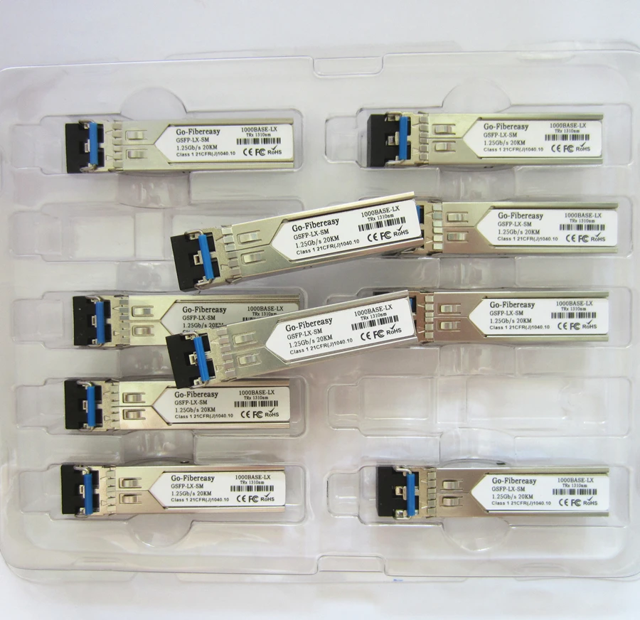 SFP модуль переключателя Gigabit 1000Base-LX SMF 1310nm 20 км SFP волоконно-оптический модуль для Cisco GLC-LH-SM волоконно-оптический приемопередатчик