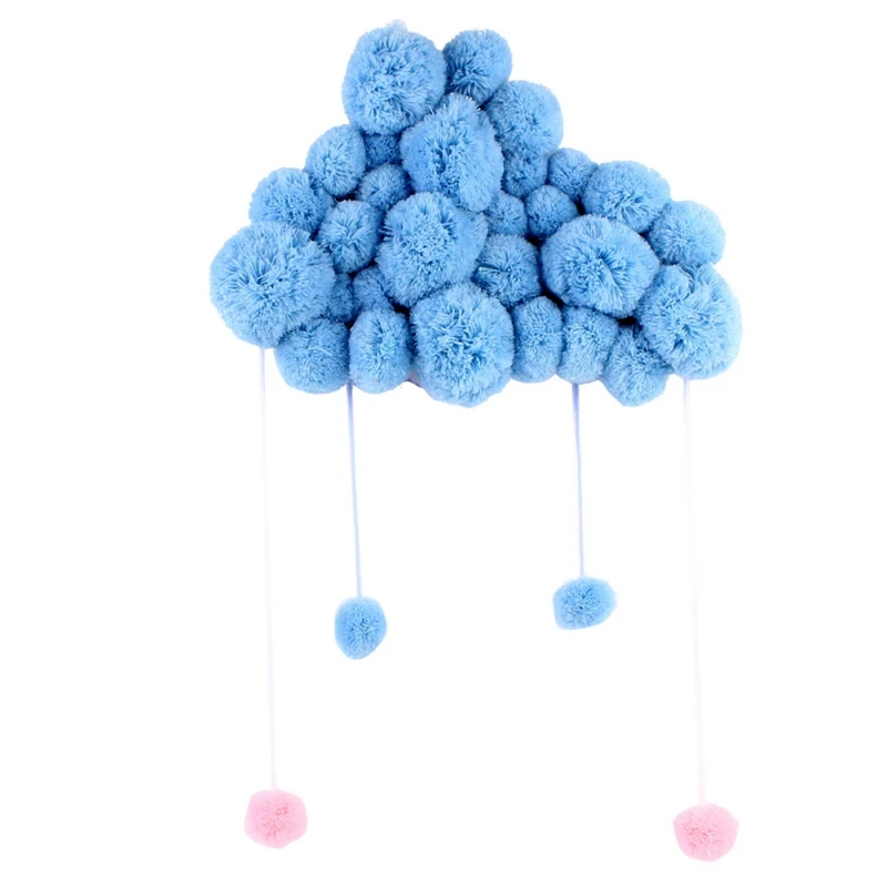 Funny Handmade Raining Clouds Water Drop Girls Bed Hanging Teepees Tent Toy For Children Baby Pillow Kids Room Decoration