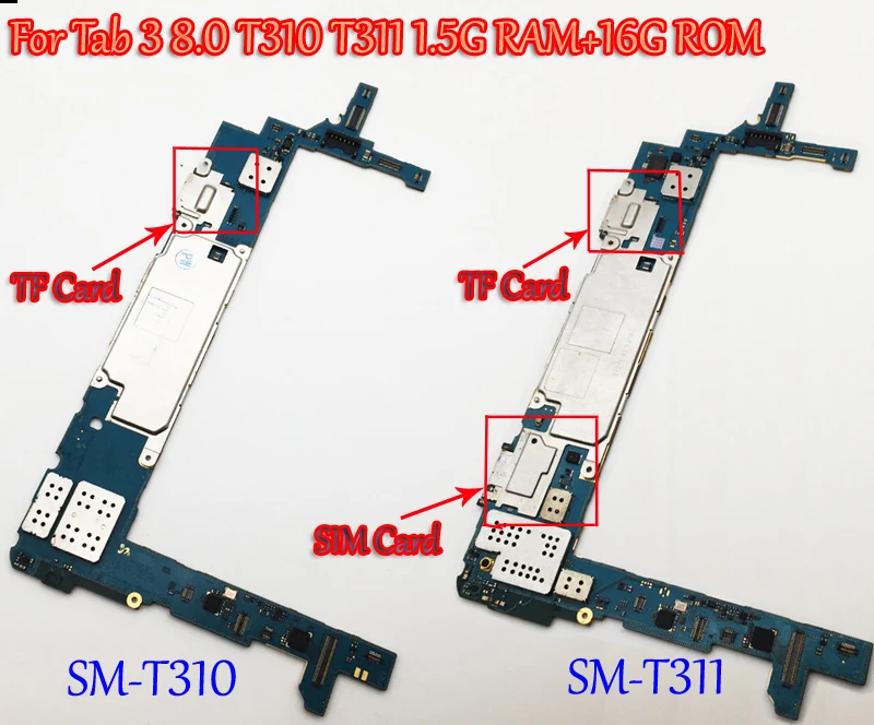 

Test Full Work Unlock Original Motherboard For Samsung Galaxy Tab 3 8.0 T310 T311 T315 Circuit Electronic Panel Global Firmware