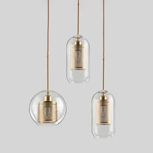 Modern Glass Led Pendant Lights Nordic Hanging Lamp Living Room Loft Industrial Decor Kitchen Light Fixture Suspension Luminaire lukloy pendant lights industrial hanging spider light modern lamp light adjustable nordic retro living room loft light lamp