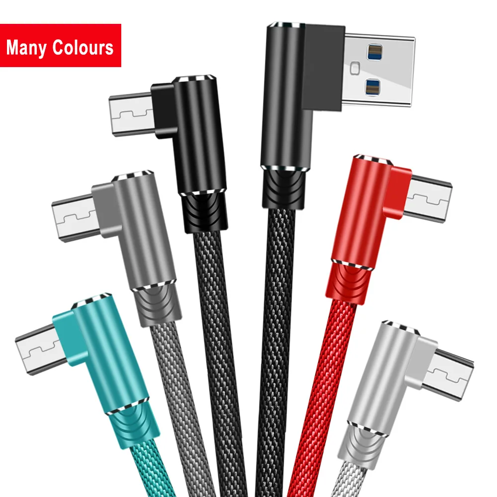 Олаф Micro USB кабель 2A быстрое зарядное устройство USB шнур 90 градусов локоть нейлон плетеный кабель для передачи данных для samsung Xiaomi LG Android Microusb