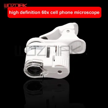 

Wozniak Magnifier 60x Photo Band Lamp Adjustable Mini Portable Cell Phone Microscope