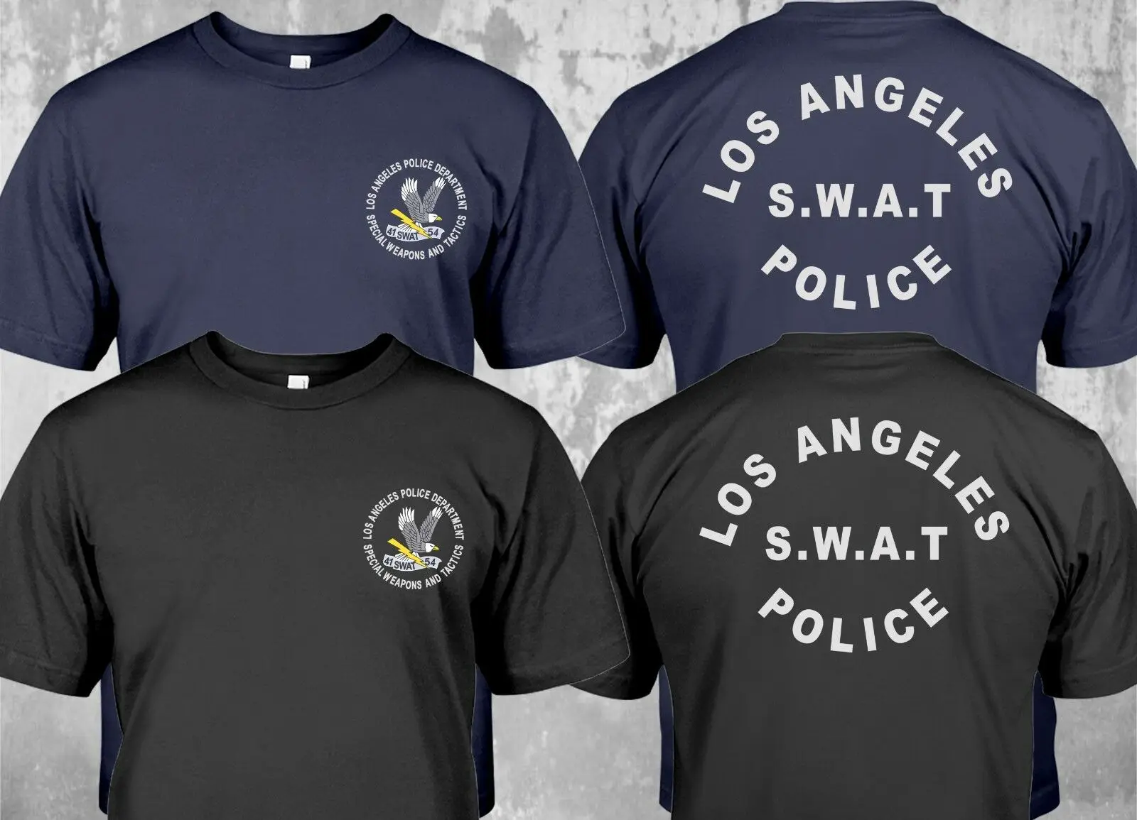 

2019 Fashion New Swat Police Department Los Angeles Tv Series Security Investigation Double Side T-Shirt Unisex Tee