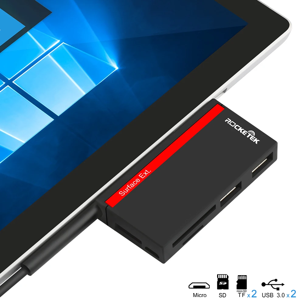 

Multi usb splitter usb 3.0 Hub 5 in 1 memory card reader adaptador multiple usb For Microsoft Surface Pro 3/Surface Pro 4