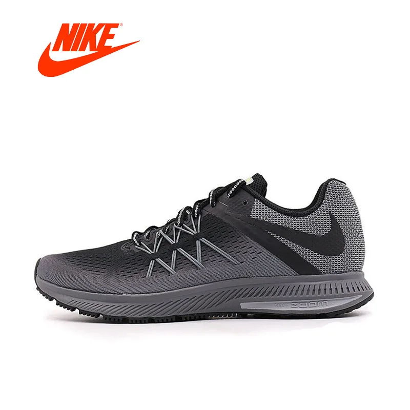 Original New Arrival Authentic NIKE ZOOM WINFLO 3 SHIELD Men's Breathable Running Shoes Sports Sneakers Good Quality 852441-001