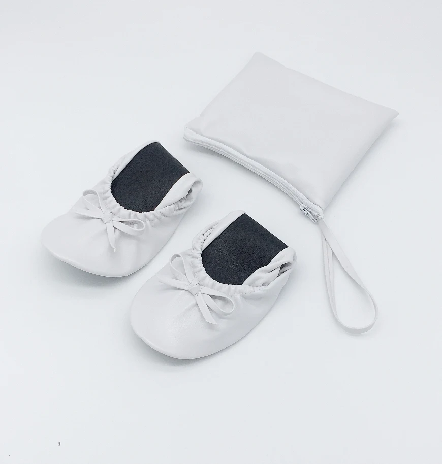 

Free shipping ! Fashion wholesale solid cheap foldable ballet shoes in pouch