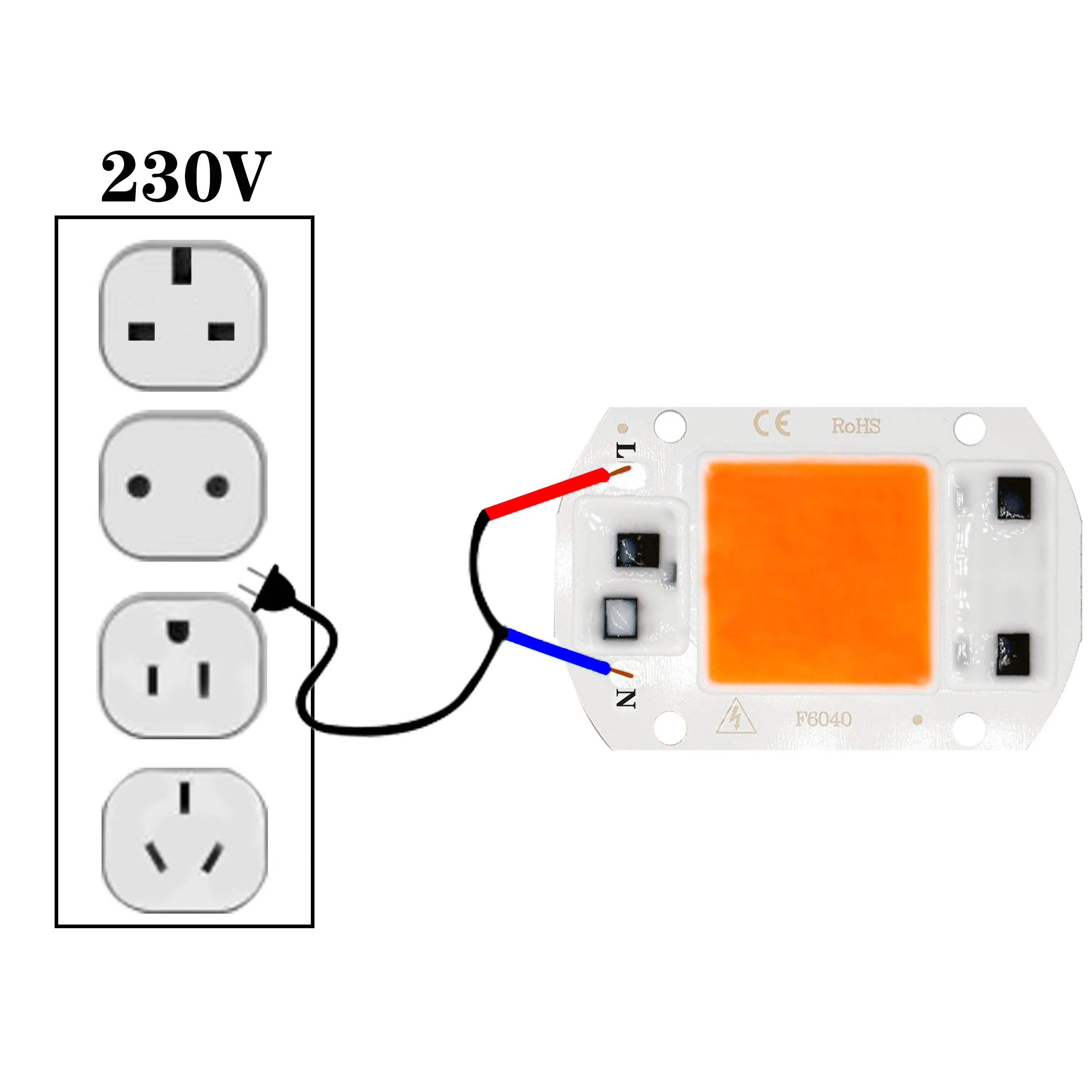 Светодиодный COB phytolamp чип AC230V 5 Вт 10 Вт 20 Вт 30 Вт 50 Вт AC110 светильник для выращивания растений полный спектр для выращивания палаток в помещении водный светильник ing