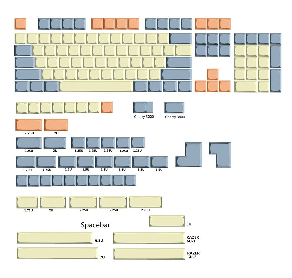WEST WORLD PBT краситель sub keycap XDA профиль для механической клавиатуры XD64 GH60 87 TKL 104 108 ansi