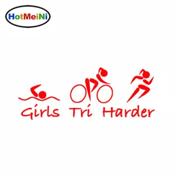 

Car Styling Funny Triathlon Girls Tri Harder Vinyl Car Sticker Vinyl Decal 20cm*7.5cm