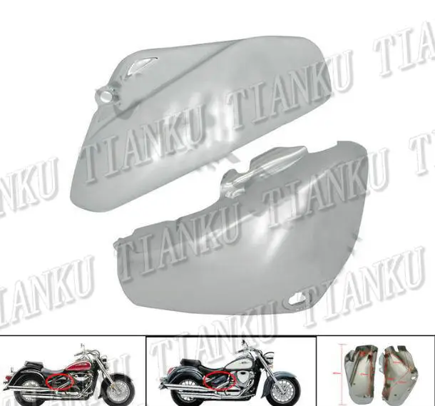 Мотоцикл хромированный АБС-пластик Батарея боковая крышка для Suzuki бульвар C50 VL400 VL800