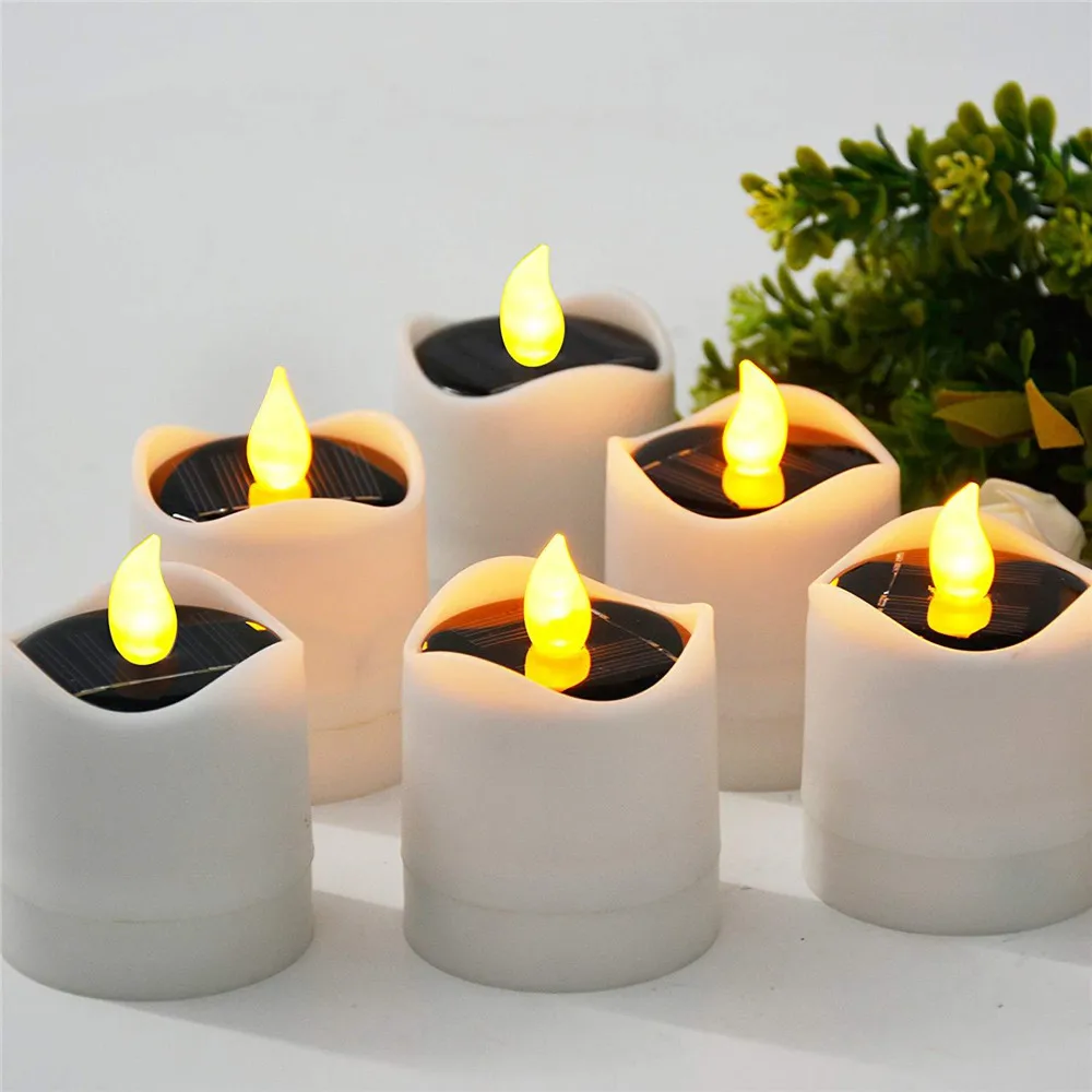 Buy 12PC Solar Flickering candle lamp Waterproof Home