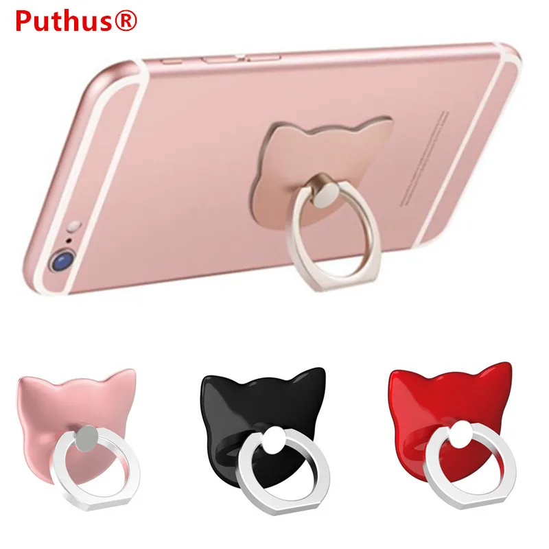 PUTHUS кошачье ухо подвижная Подставка-кольцо под Пальцы для телефона Милая