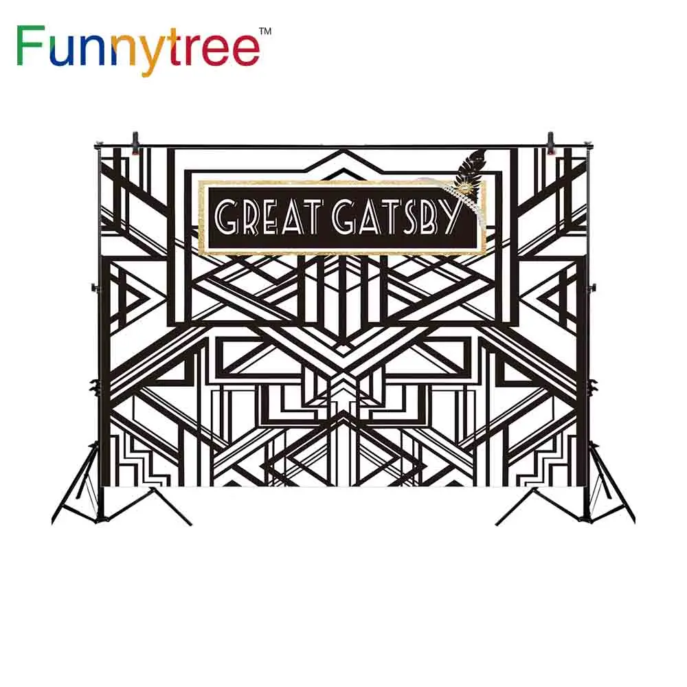 

Funnytree backdrop photography geomatric classic abstract seamless vintage great gatsby decoration photographic background photo