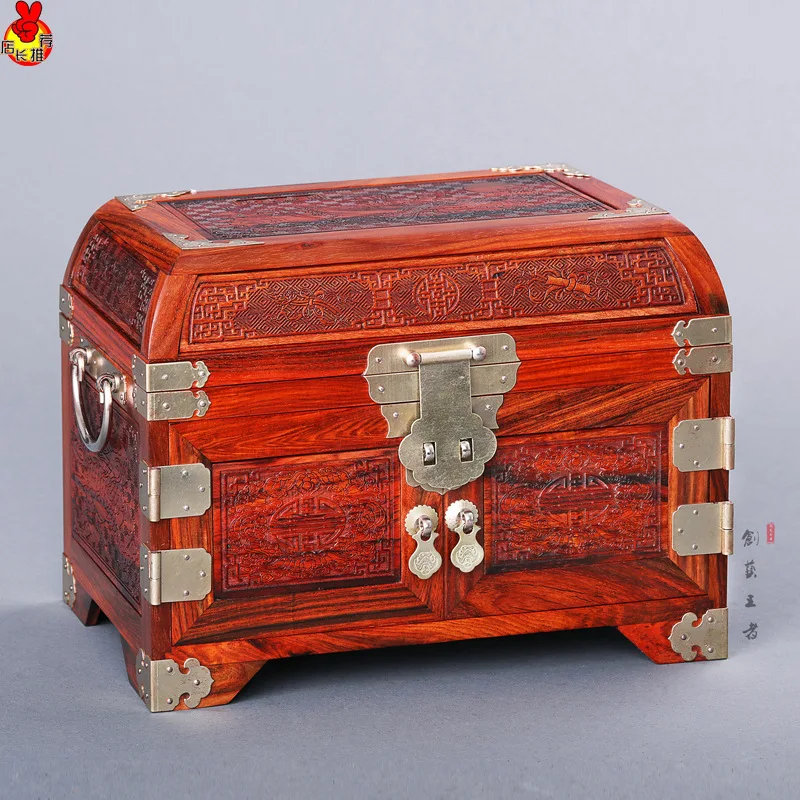 

Rosewood wood furniture decoration mirror box jewelry box jewelry box moon dressing wedding gifts