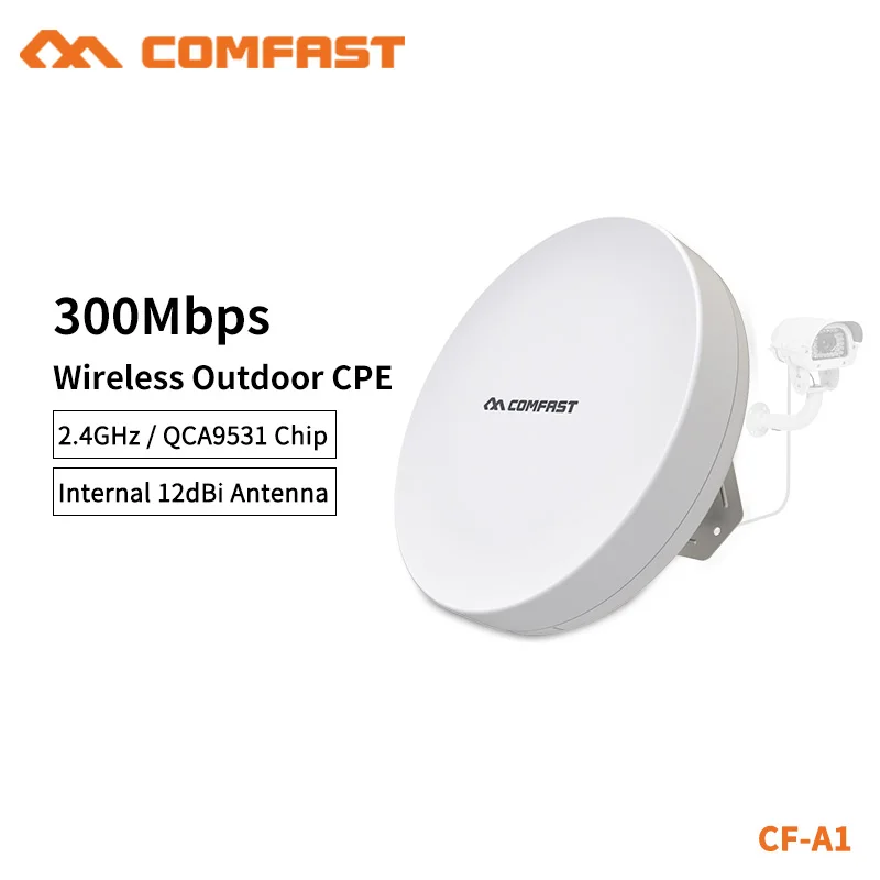 

COMFAST Outdoor CPE Wireless Repeater WIFI Router 300mbps Router Bridge WIFI Repeater For Long Range IP Camera Project CF-A1