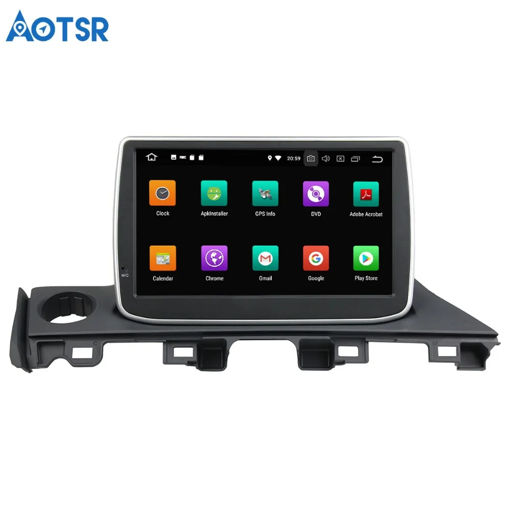 Top Aotsr Android 8.0 7.1 GPS navigation Car DVD Player For Mazda 6  Atenza 2017 multimedia radio recorder 2 DIN 4GB+32GB 2GB+16GB 3