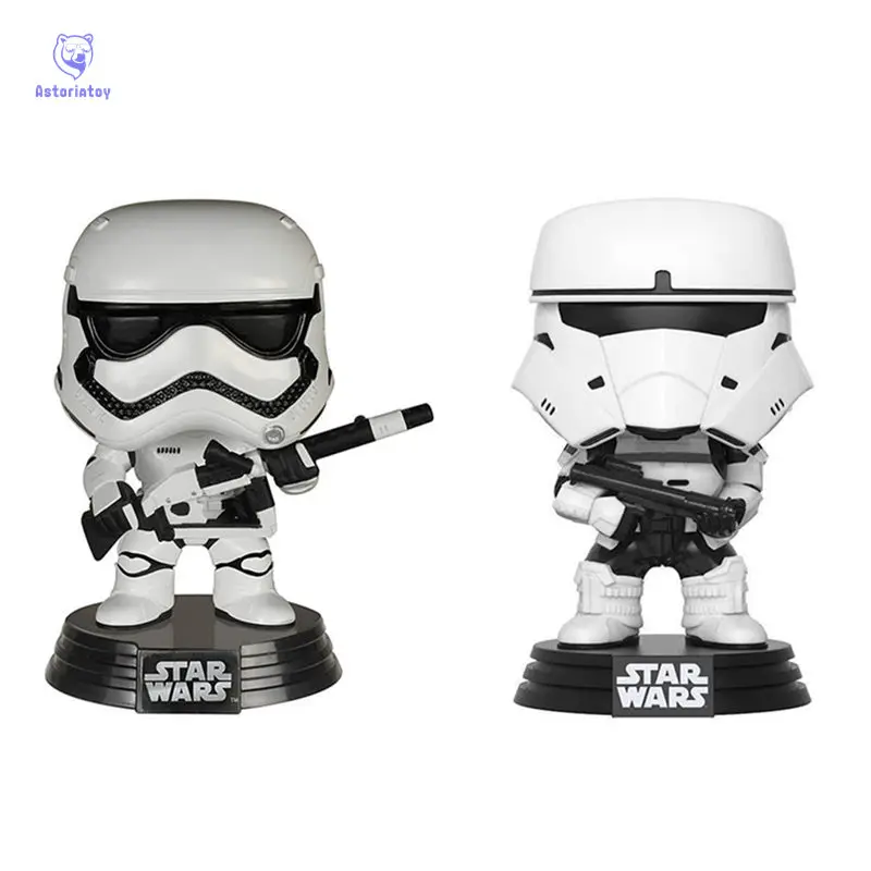 

NEW 10cm First order stormtrooper Combat assault Tank trooper action figure big Bobble Head Q Edition no box for Car Decoration
