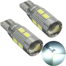 T10 Canbus sans erreur LED Voiture Ampoule 5630 10SMD W5W Auto Lampe Vehicule Feu 194 168 DC9-16V Blanche Lumiere 6000K