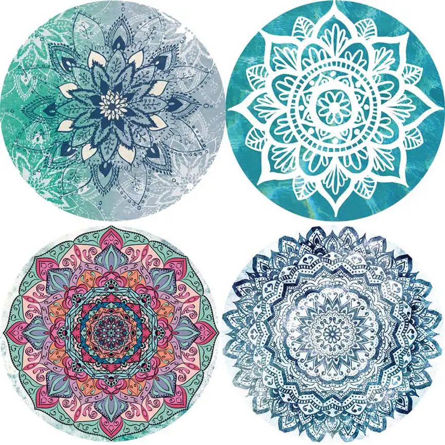 

Bohemian Round Tapestry Beach Picnic Yoga Mat Towel Blanket 150x150cm ^