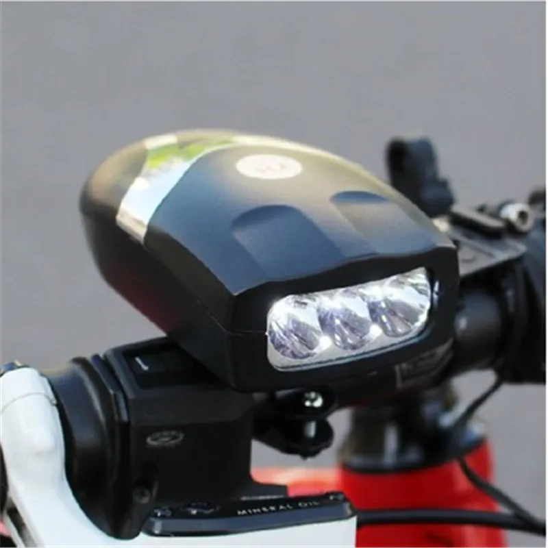 

3 LED Ultra Bright Cycling Bicycle Head Light With Bell Luces Bicicleta Multifunction Bike Light Lamp Clip bike accessories
