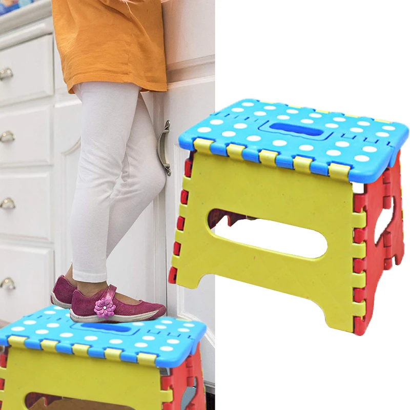 

New2019 Safe Practical Solid Convenient Portable Thick Plastic Kids folding Stool Outdoor Activity Tool Home Traveling Necessity