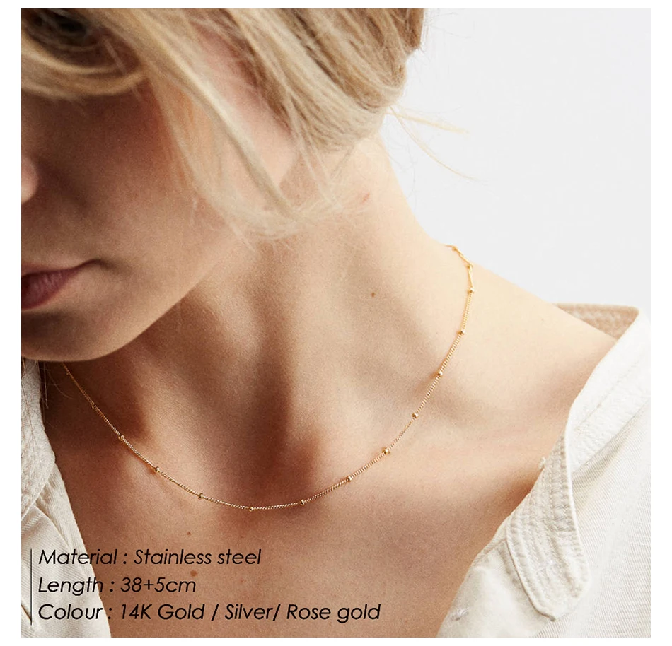 CC длинное круглое ожерелье из нержавеющей стали для женщин золотого цвета, модные ювелирные изделия, цепочка, Двухслойное колье, ожерелье
