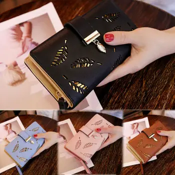 

New Women Leather Wallet Lady Card Coin Holder Long Purse Clutch Zipper Bag