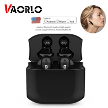 VAORLO TWS Bluetooth 5,0, беспроводные наушники с заушником, шумоподавление, спортивные, для бега, водонепроницаемые, музыкальные, Bluetooth наушники для IPhone