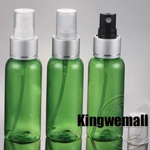 50 мл зеленая пластиковая маленькая пустая бутылка для духов с распылителем из глинозема