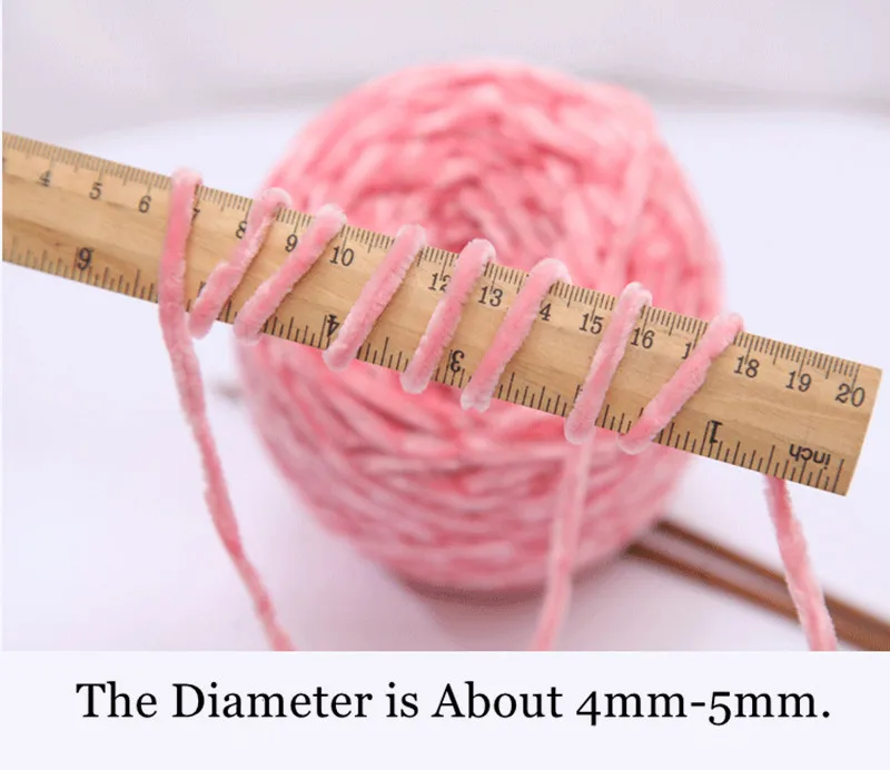 240 г/диаметр 5 мм. Мягкая текстура, теплая из шенилловой бархатной пряжи. DIY вязание крючком кукольные игрушки, свитера. Шляпы. Носки