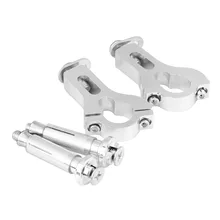 Серебряный 22 мм модифицированный руль мотоцикла компонент сплав рукавицы зажим крепление комплект с парой зажимов 2 винта не ржавеет