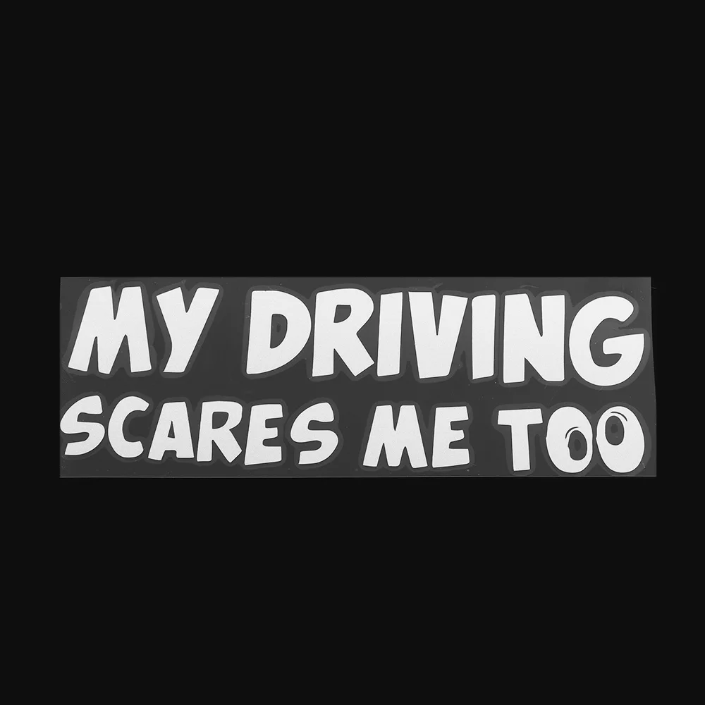 1 шт. забавная Автомобильная наклейка s MY DRIVING SCARES ME TOO Car/Window Виниловая наклейка для автомобиля