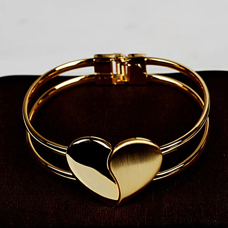 Heart Bracelet bright face double heart bracelet jewelry wholesale