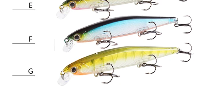 Jerk Trout Wobblers Fishing Lure Minnow Rattlin 11cm 13g 10pcs Artificial Bait 0.2-1.5m Salmon Peche Bass Peche Fishing Tackle (8)
