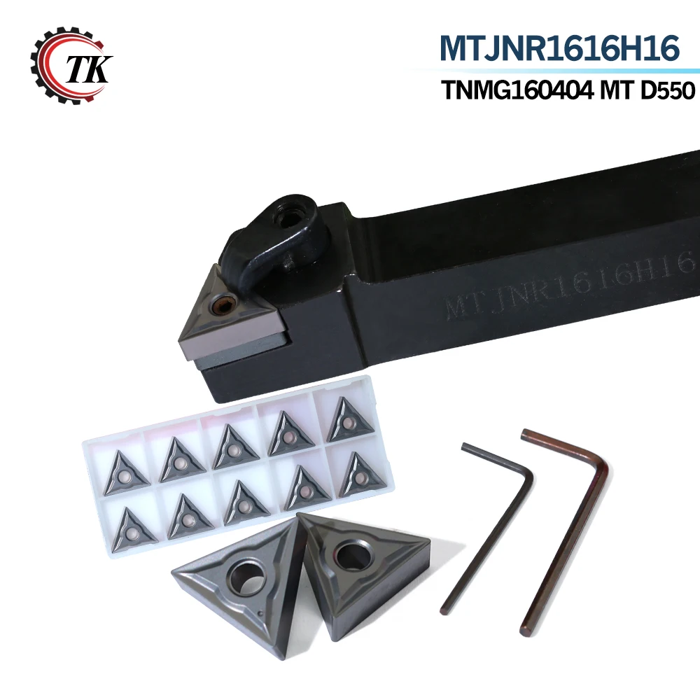10pcs TNMG160404 Carbide Inserts turning tool and 1pcs MTJNR1616H16