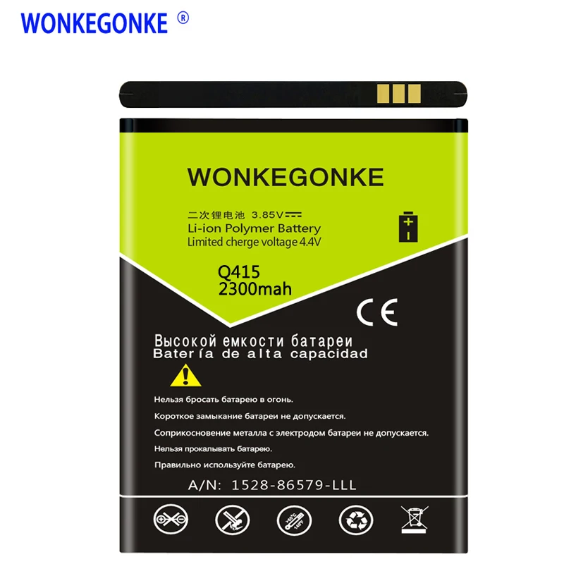 WONKEGONKE Для Micromax Q415 аккумулятор высокого качества мобильный телефон с номером