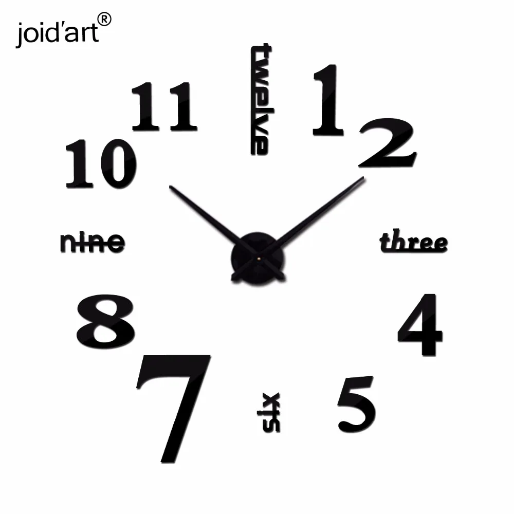 Горячие Новые кварцевые часы модные часы 3d настоящие большие настенные часы с зеркальной наклейкой diy Современный стиль дизайн Декор часы