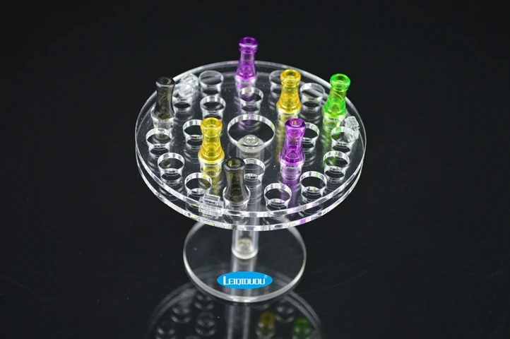 

leiqidudu Acrylic e cig display shelf drip tip electronic cigarette stand holder for e cigarette ego battery ecig